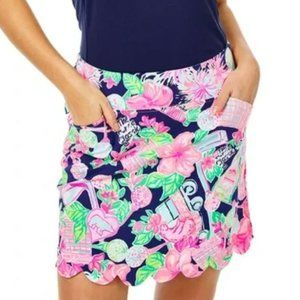 Lilly Pulitzer Luxletic Monica Scallop Skort Honda Classic Golf  - Size 14